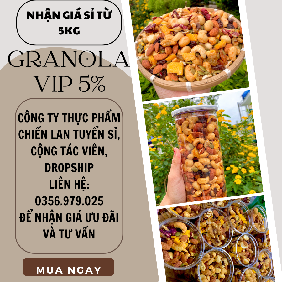 Granola VIP Siêu Hạt Giúp Ăn Kiêng Giảm Cân Hiệu Quả