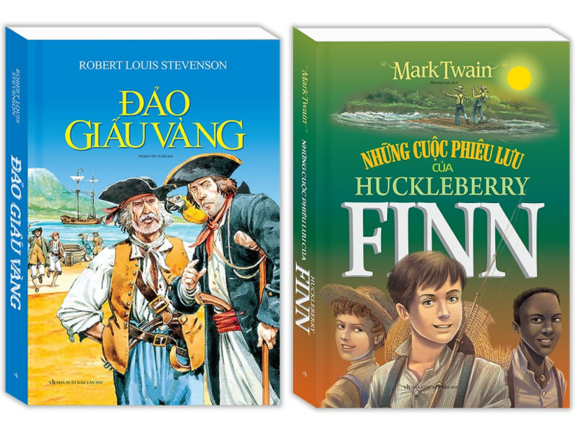 Combo 2 cuốn Đảo giấu vàng + Những cuộc phiêu lưu của Huckleberry Finn