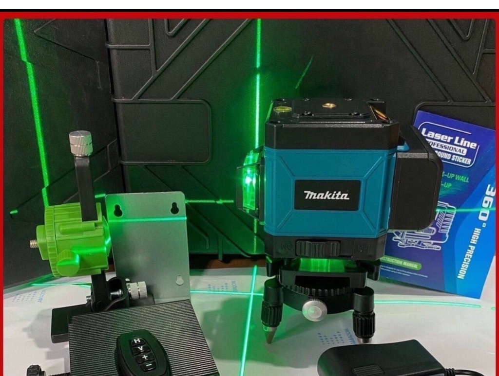 Máy bắn cốt cân mực tia laser 12 tia Makita , Máy cân bằng laser đánh thăng bằng mặt phẳng, áp tường
