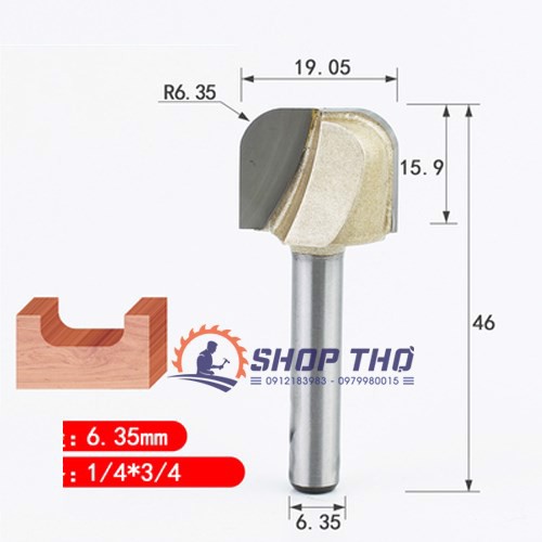 Mũi phay Tideway đánh rãnh bo tròn LC0501