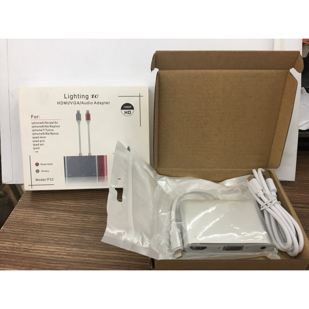 Cáp Chuyển Lightning To Hdmi / Vga / Audio Dành Cho Iphone / Ipad