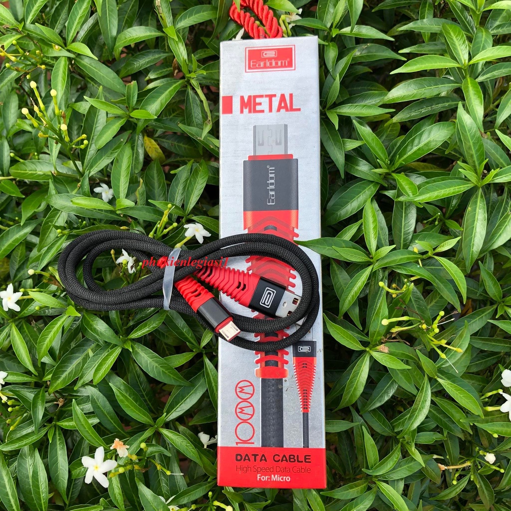 XÃ HÀNG THANH LÝ Cáp sạc IPHONE; Micro usb dây dù chống gãy Earldom EC060
