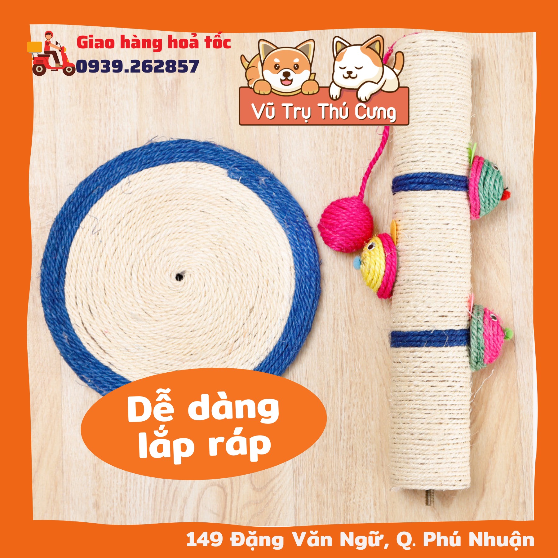 Đồ chơi cào móng cho mèo giải tỏa căng thẳng
