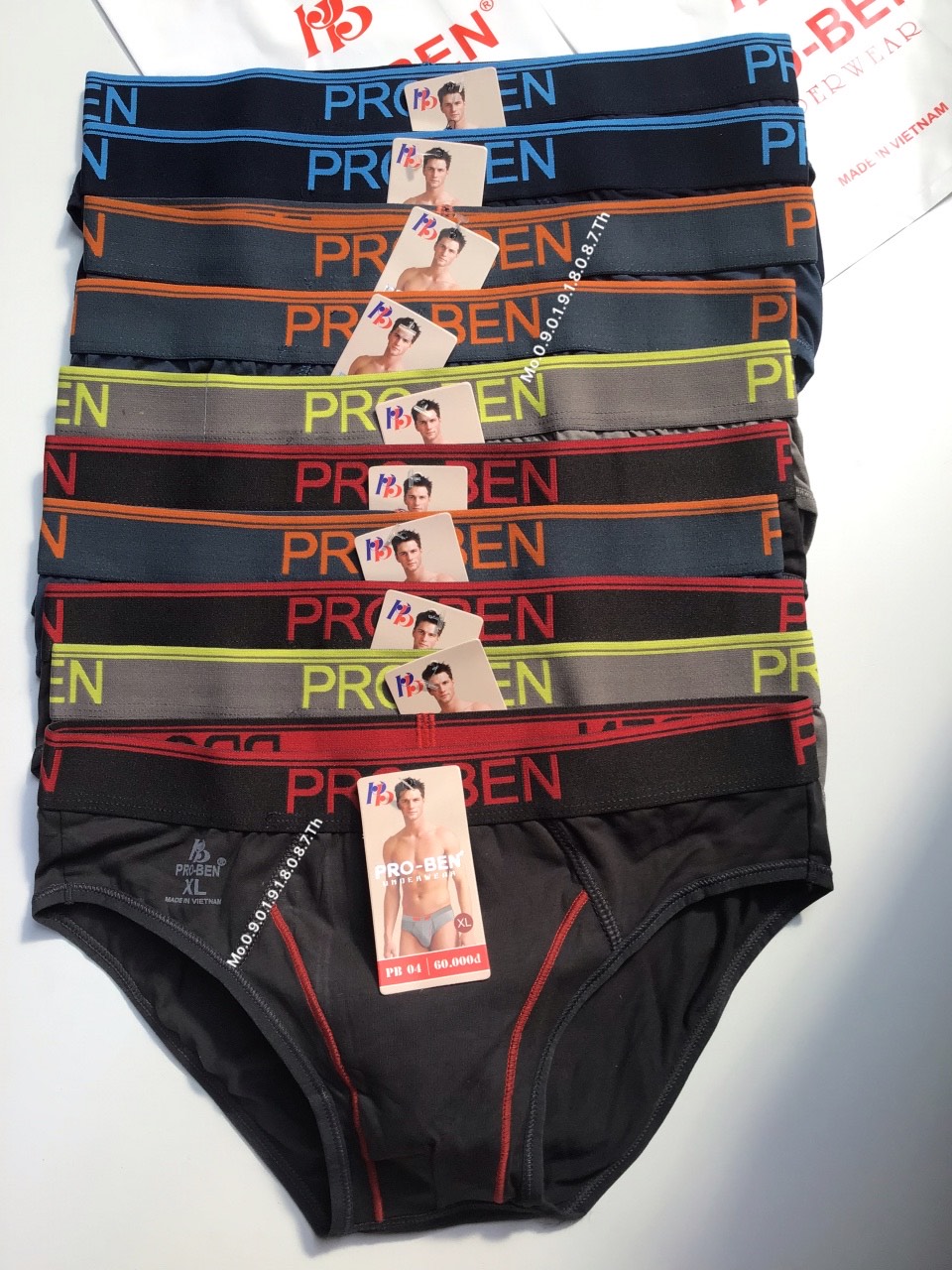 Set 3 Quần lót nam cotton cao cấp proben form đại bigsize nội y Marketonline68 Pb04