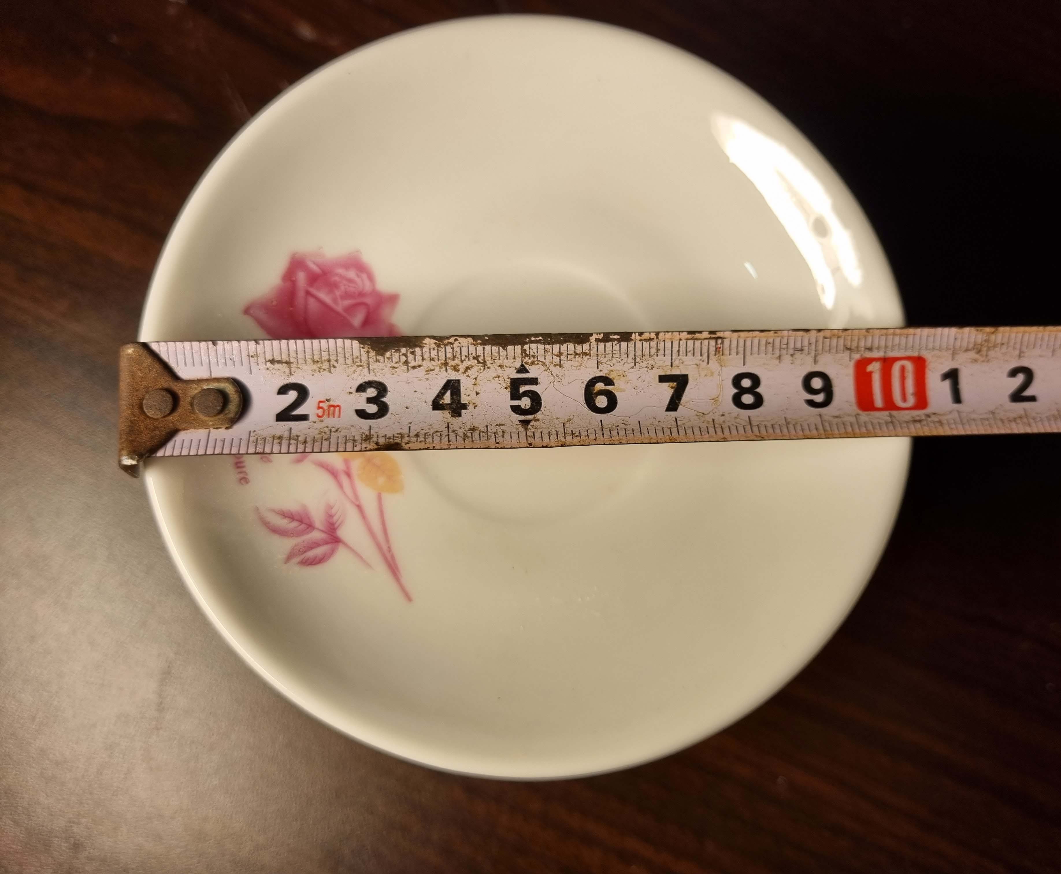 10 đĩa kê (tách) hoa hồng, dùng kê chén, ly