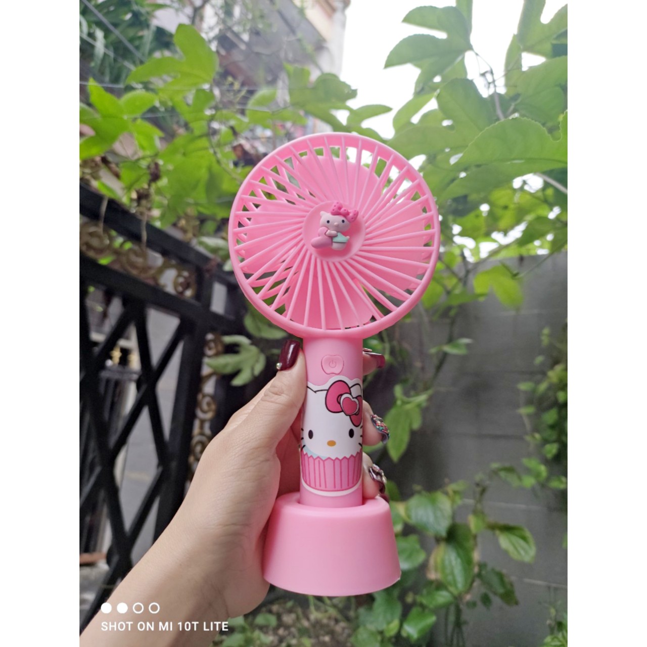 [HCM]quạt tích điện cầm tay hello kitty