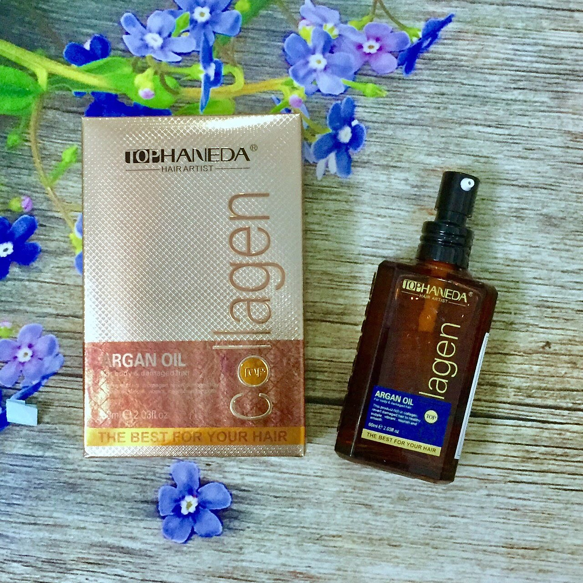 TINH DẦU DƯỠNG BÓNG MỀM MƯỢT TÓC HANEDA COLLAGEN ARGAN OIL 60ML