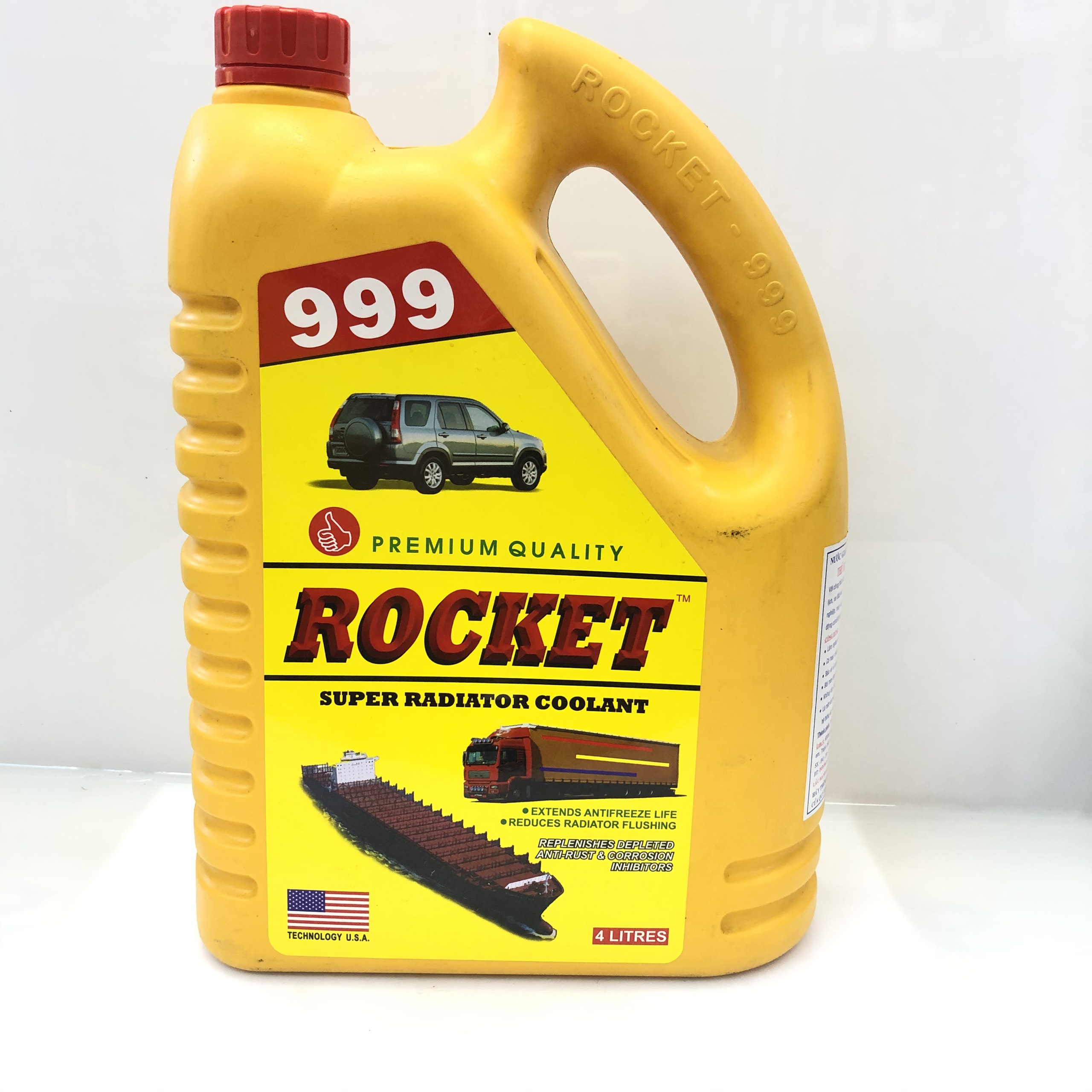 Nước làm mát cao cấp cho ô tô xe đầu kéo ROCKET 999 màu đỏ 4L