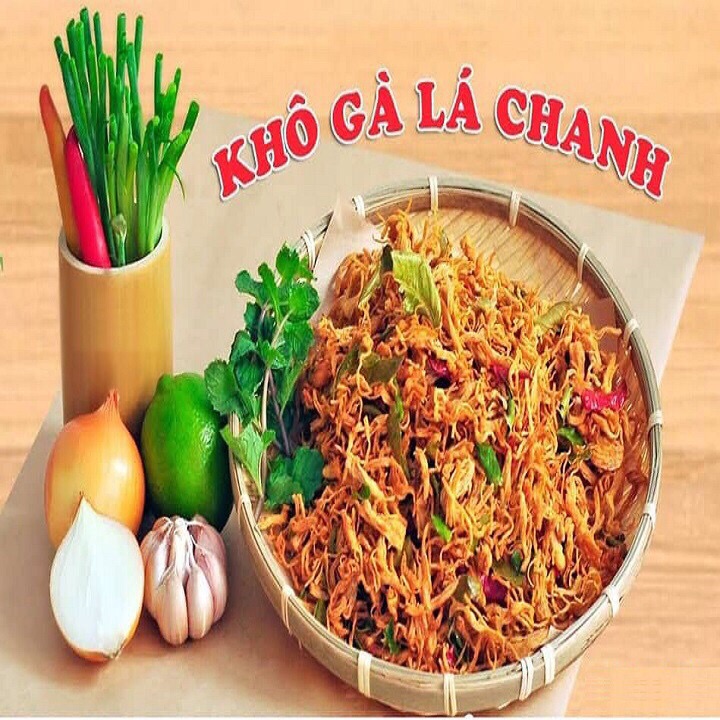 500G KHÔ GÀ LÁ CHANH