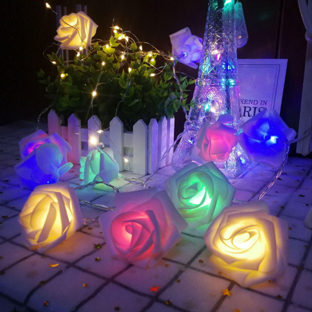 Đèn Led Trang Trí, Dây Đèn Trang Trí Hình Bông Hồng