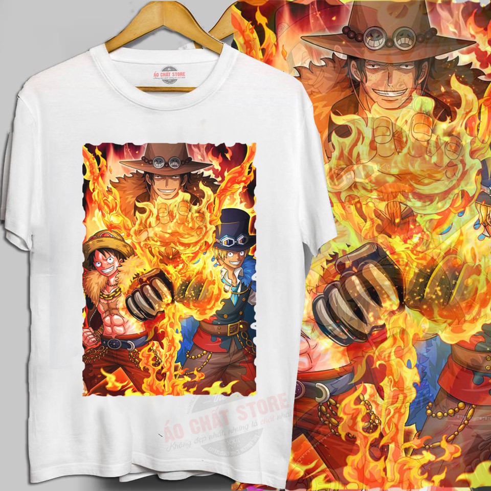 [HCM]Áo thun nam ACE SABO Cực Chất | Phông Hải Tặc One Piece Tshirt OP89 (Ảnh thật)