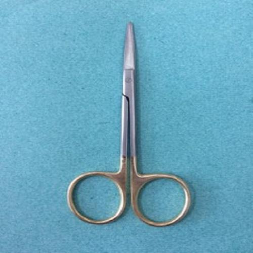 Kéo cắt chỉ thẳng 10cm chuôi vàng