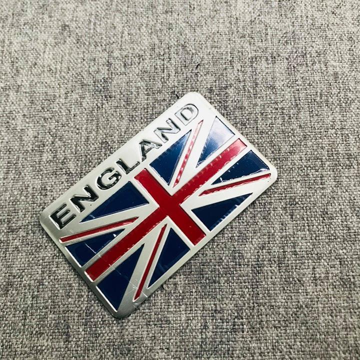 Tem nhôm dán xe LOGO CỜ GIẢI BÓNG ĐÁ NGOẠI HẠNG ANH (ENGLAND KIỂU 2) keo 3M siêu dính.