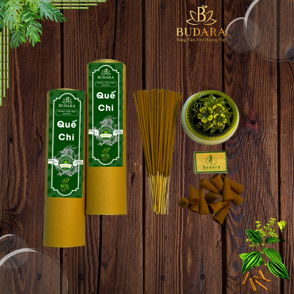 Nhang lá quế budara - nhang thảo mộc budara