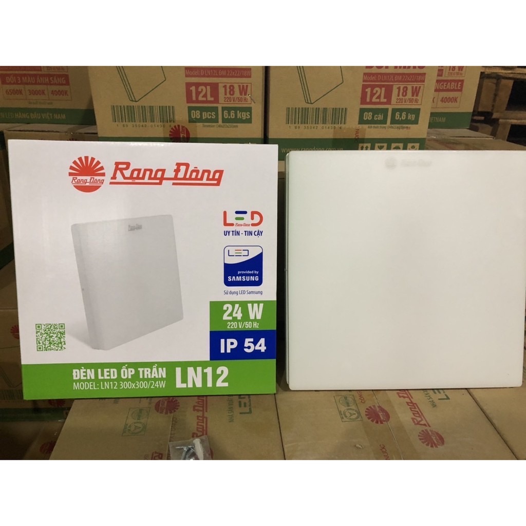 Đèn led ốp trần vuông Rạng đông 24w