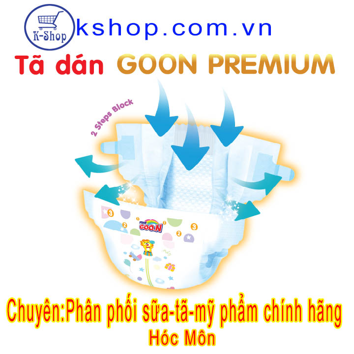 [HCM][Qùa Tặng Goon] combo 5 hộp Tã Dán GOON SIZE- S cho bé 4-8kg ( 10 MIẾNG/ HỘP)