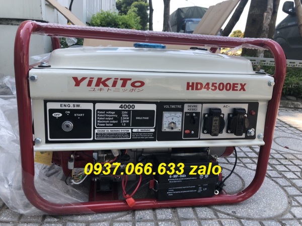 Máy phát điện chạy xăng Yikito HD4500EX ( đề nổ) dùng gia đình tiết kiệm nhất