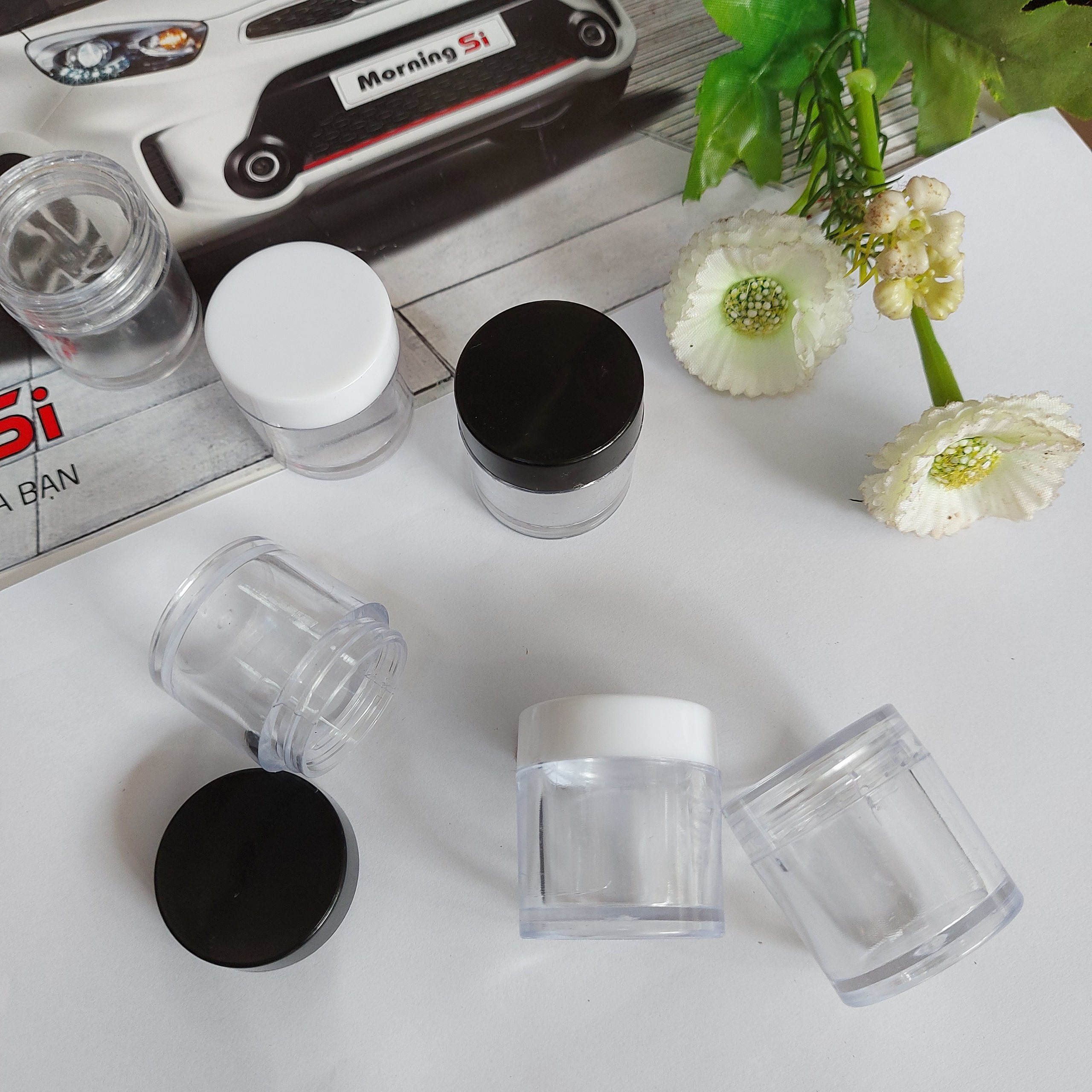 10 hũ nhựa tròn CAO chiết mỹ phẩm 15g - Hủ đựng kem