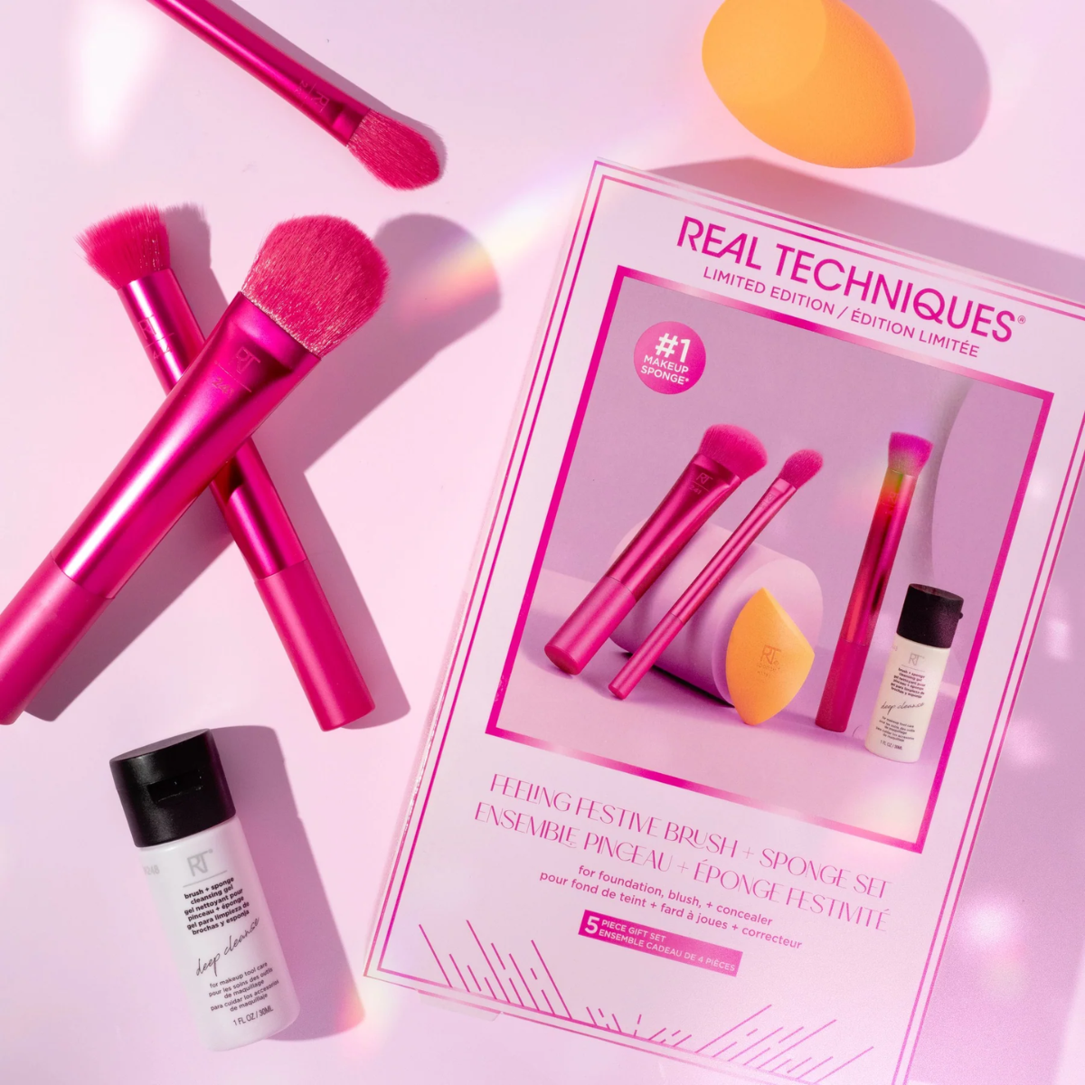 Bộ cọ trang điểm RT Real Techniques limited edition feeling festive brush sponge set