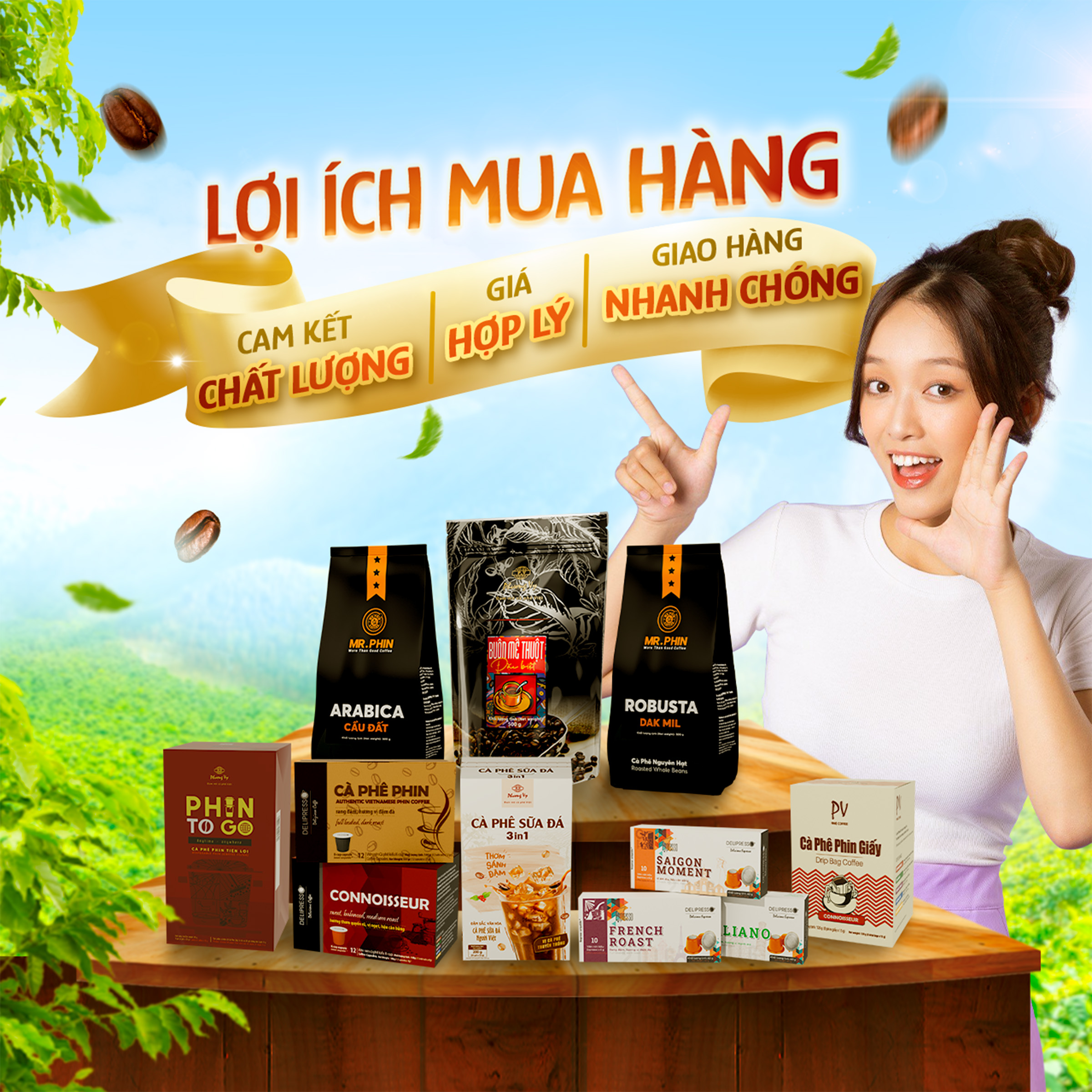 Combo 10 Phin Giấy Lớn Phương Vy Coffee pha cà phê tiện lợi
