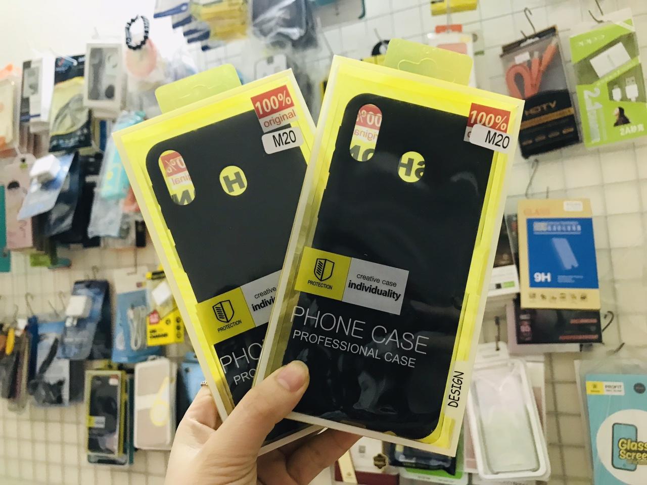 Ốp lưng Samsung M20 dẻo đen silicon