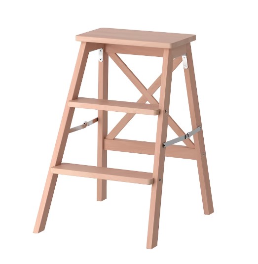 GHẾ BẬC THANG 3 BẬC BEKVÄM IKEA - Màu sồi (63 cm)