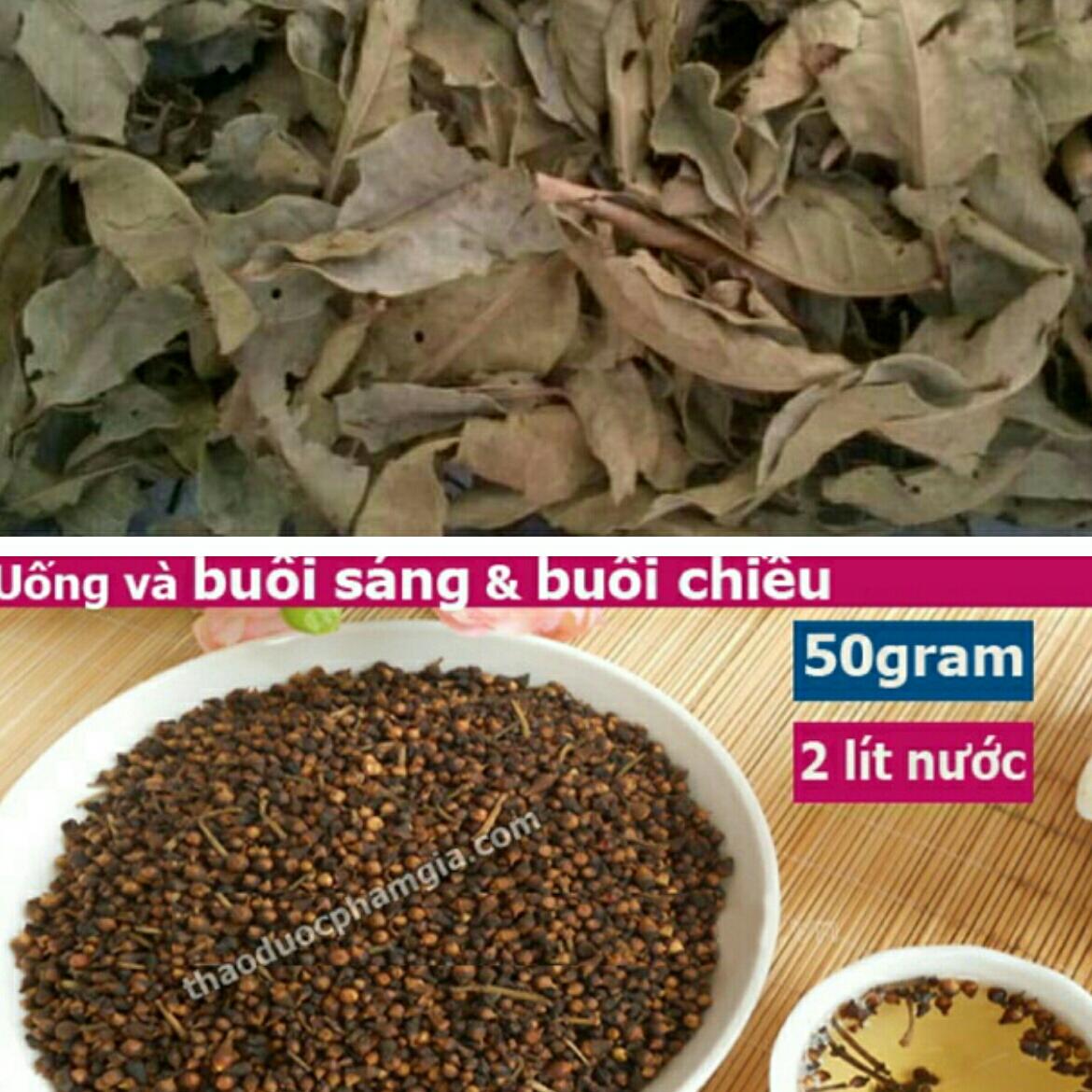 set 1kg lá vối và 500g hạt nụ vối