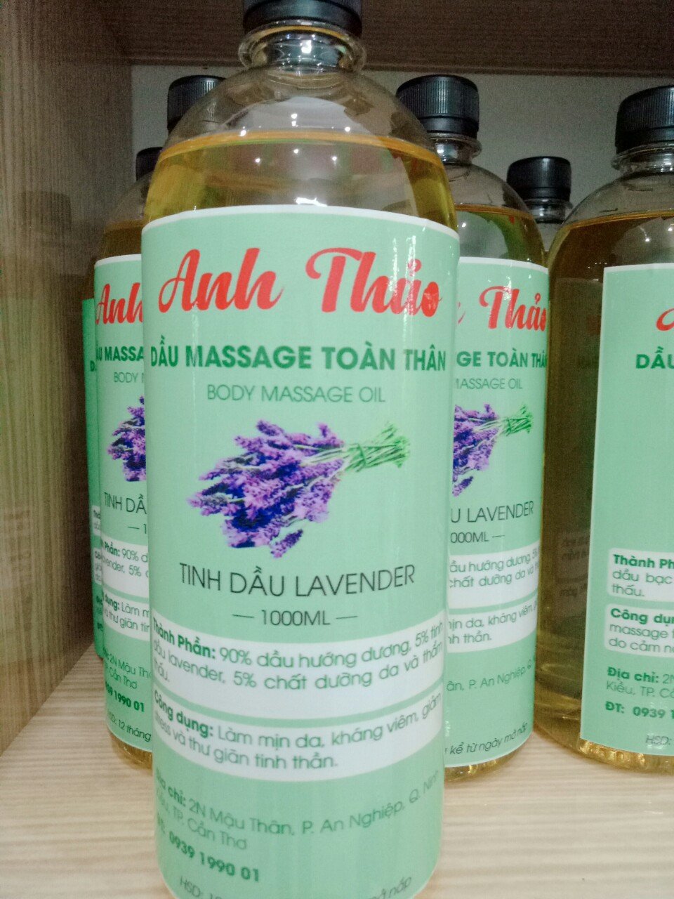 DẦU MASSAGE BODY LAVENDER ANH THẢO 1000ML