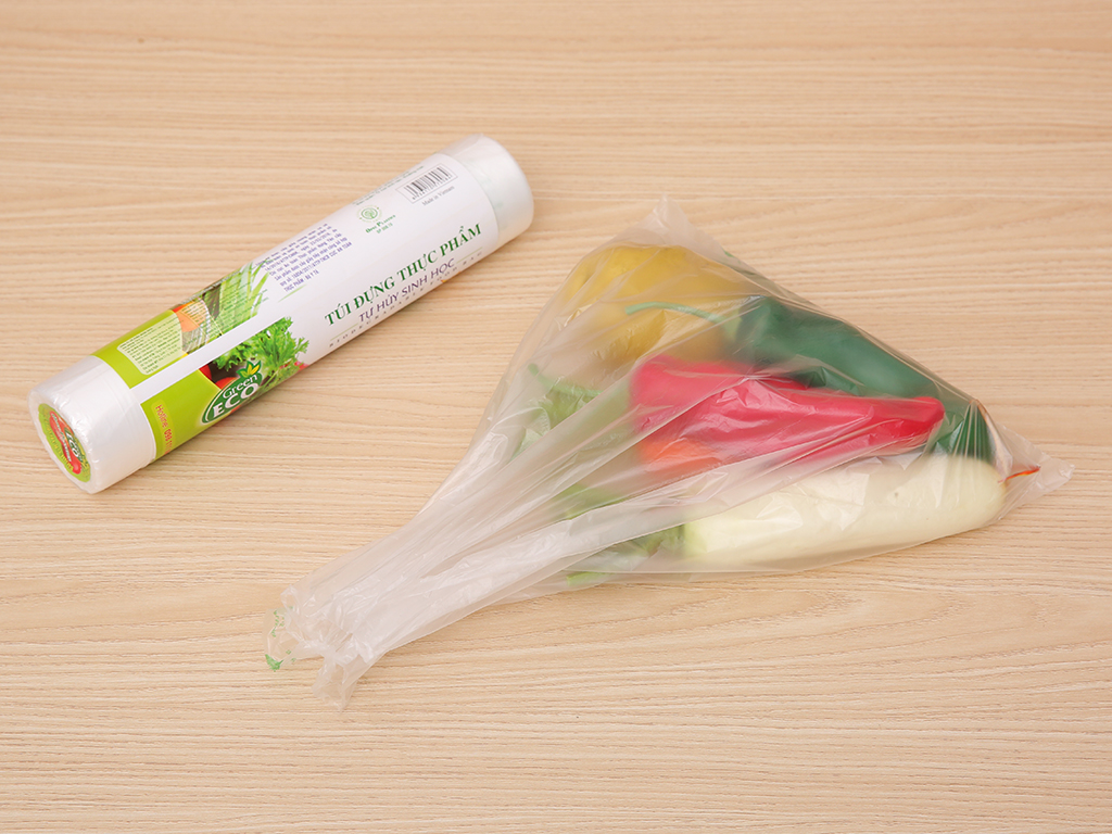 Combo 3 cuộn TÚI ĐỰNG THỰC PHẨM tự phân hủy sinh học ( 3 kích thước)