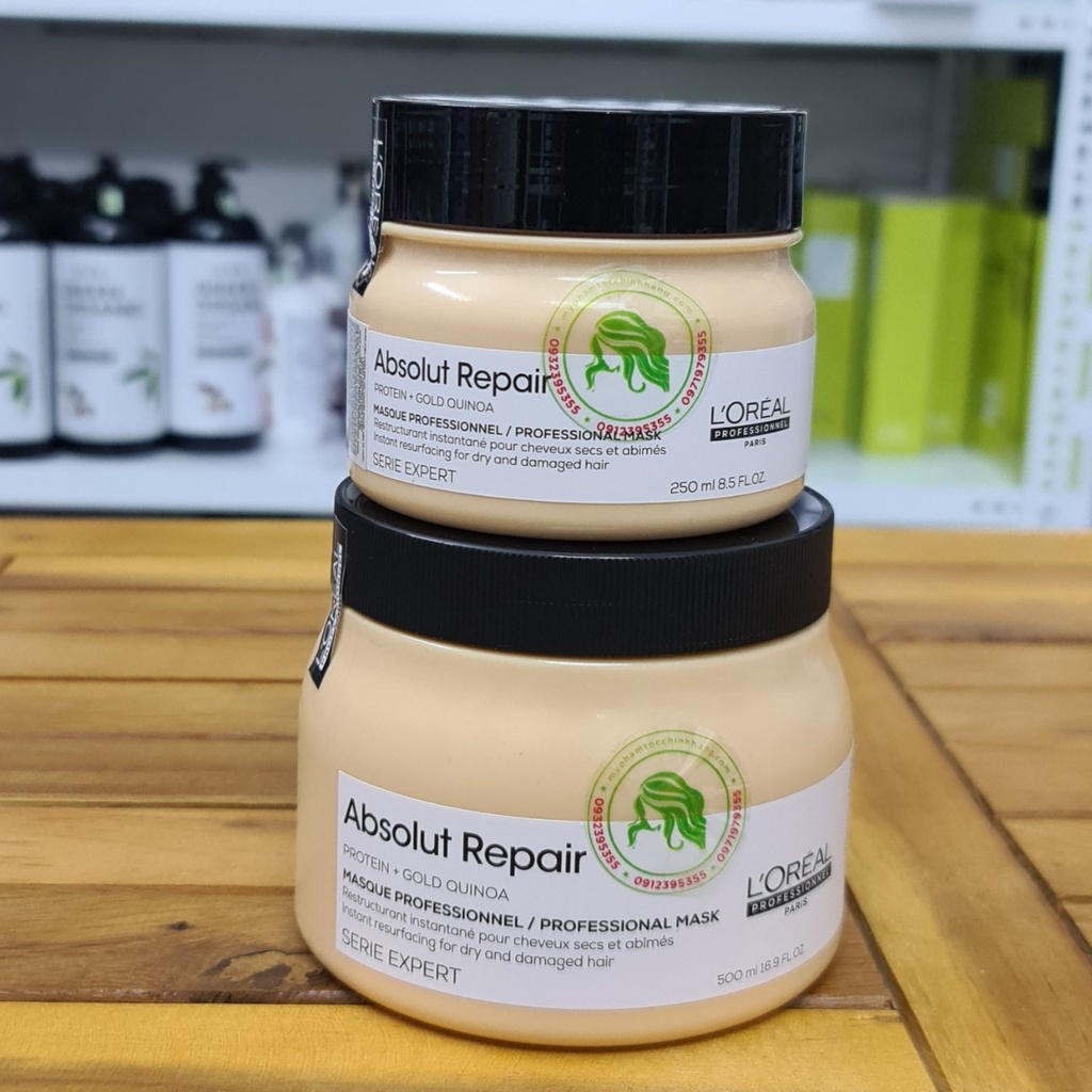 KEM HẤP L'OREAL ABSOLUT REPAIR CHĂM SÓC TÓC HƯ TỔN 250ML - 500ml