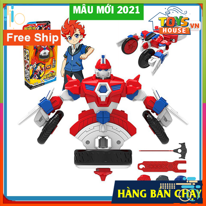 Con quay Võ thần Giáp Sĩ cỡ lớn - Gụ quay võ thần Beyblade - Con quay vô cực - Con quay biến hình - Robot biến hình con quay - Xe biến hình con quay - Đồ chơi tặng bé - Người máy biến hình thành con quay