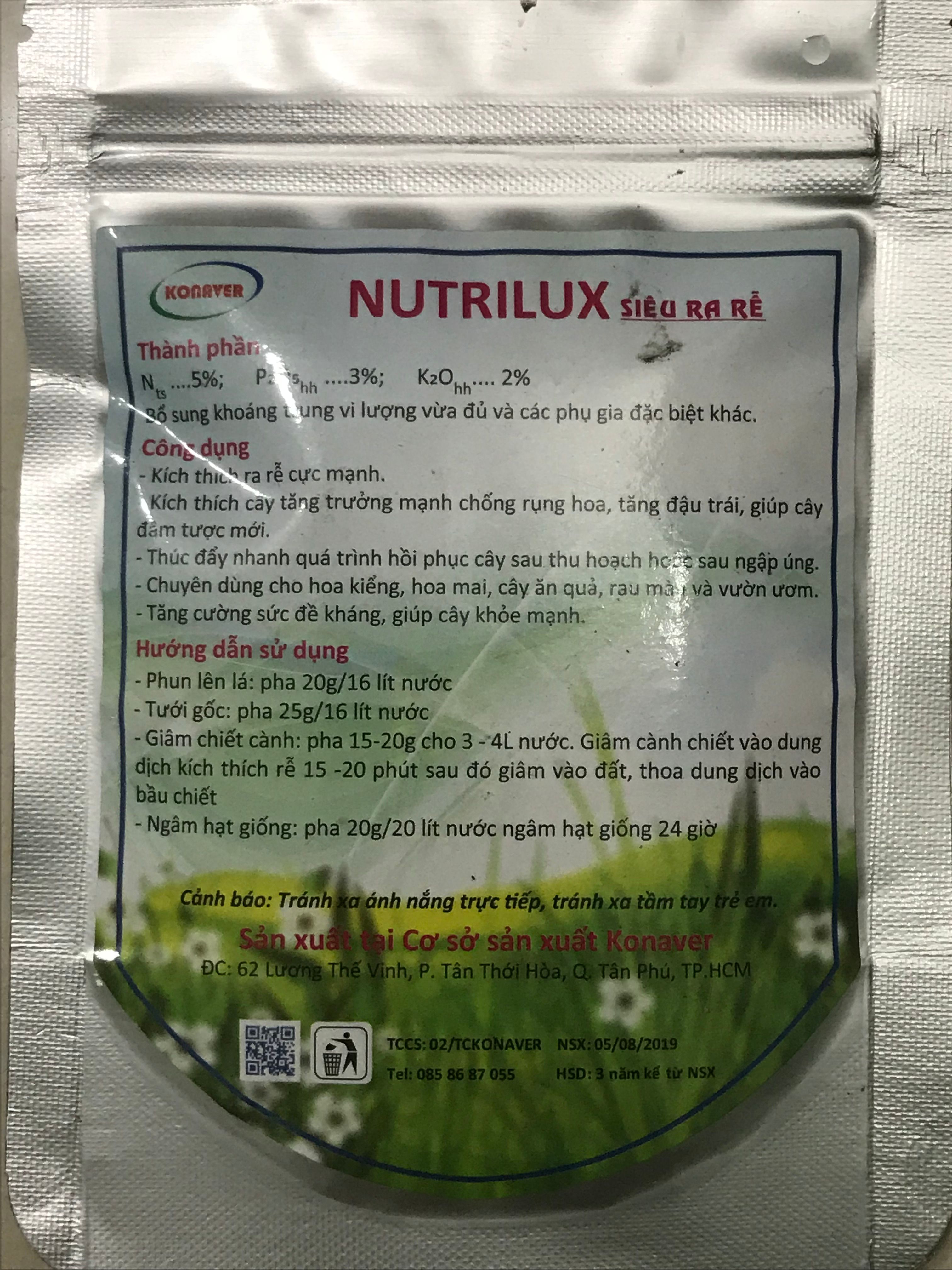 [HCM]Phân bón lá cao cấp NUTRILUX Siêu ra rễ gói 100g