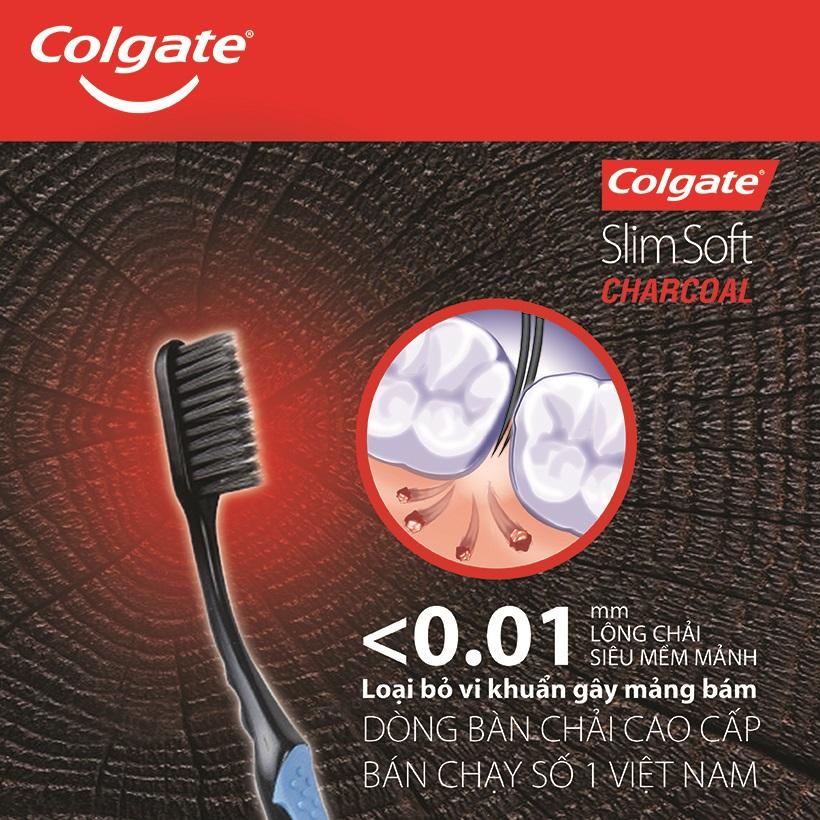 Colgate Slim Soft Charcoal -Bàn chải than mềm mảnh 2C