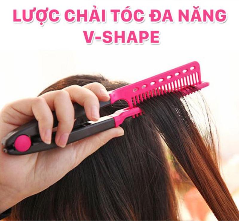 Lược chải tóc đa năng V-Shape - duỗi thằng - uốn cúp - phồng tóc 3in1 - Lavy Store giá rẻ