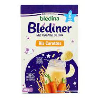 Bột Lắc Sữa Ban Đêm Bledine Gạo Cà Rốt 6m