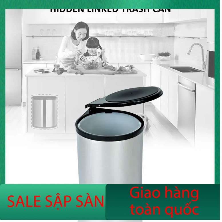 thùng rác gắn cánh cho tủ bếp.