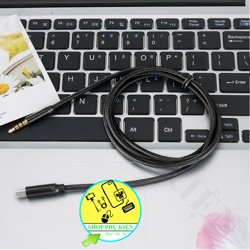 Jack Chuyển Đổi Type-C Sang Stereo 3.5 Dài 1 Mét
