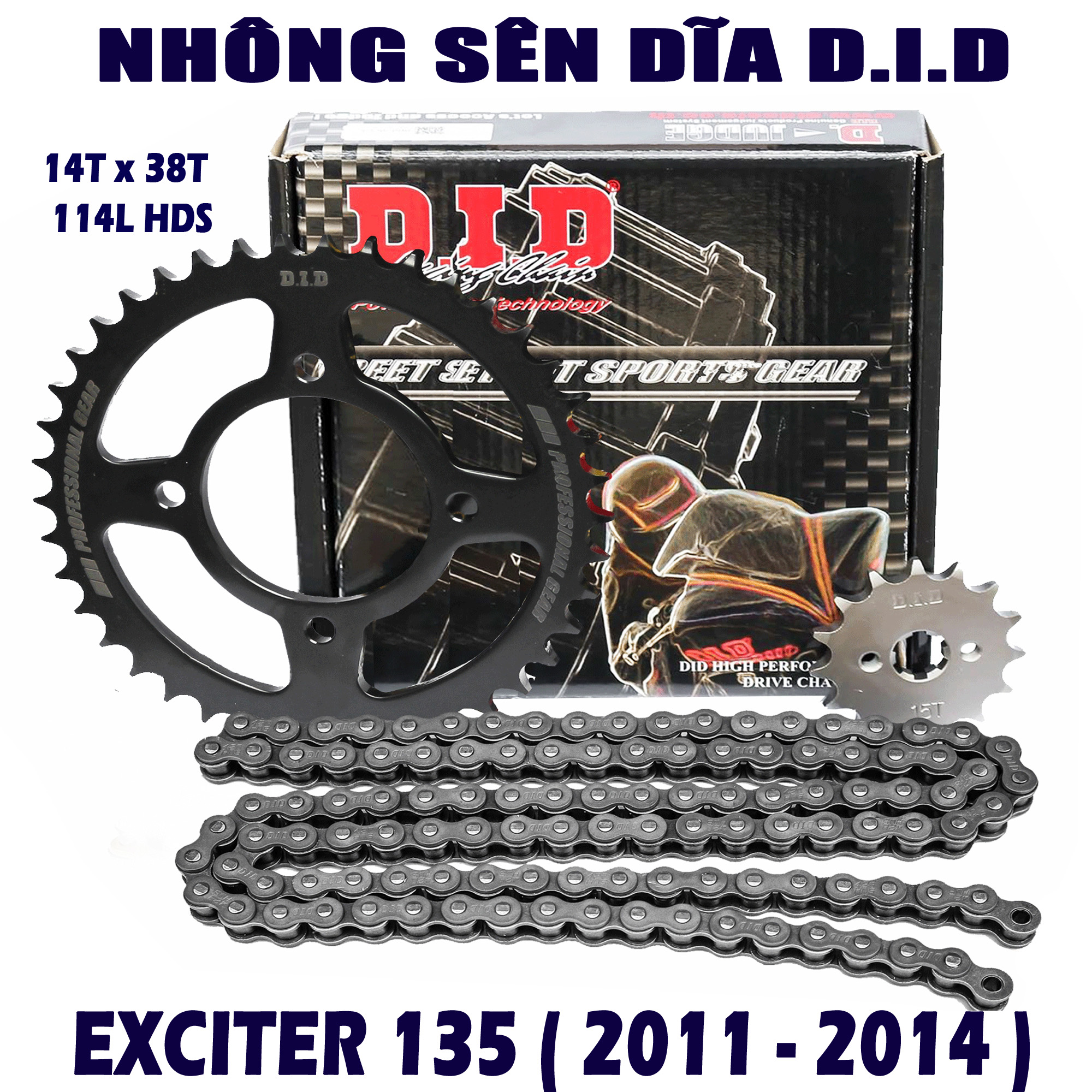 Nhông sên dĩa Exciter 135 2011 đến 2014 - Exciter 135 5 số