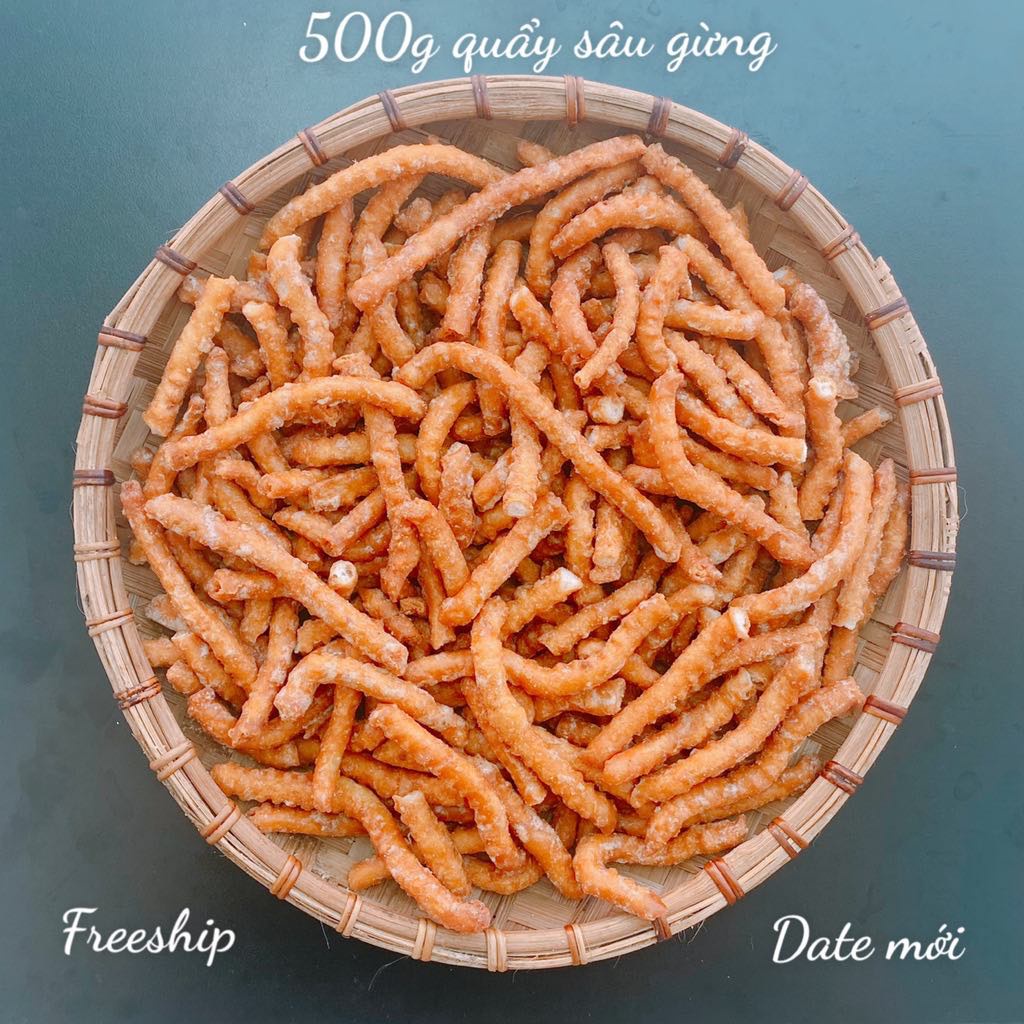 500gram bánh quẩy sâu tẩm đường gừng giòn tan loại 1