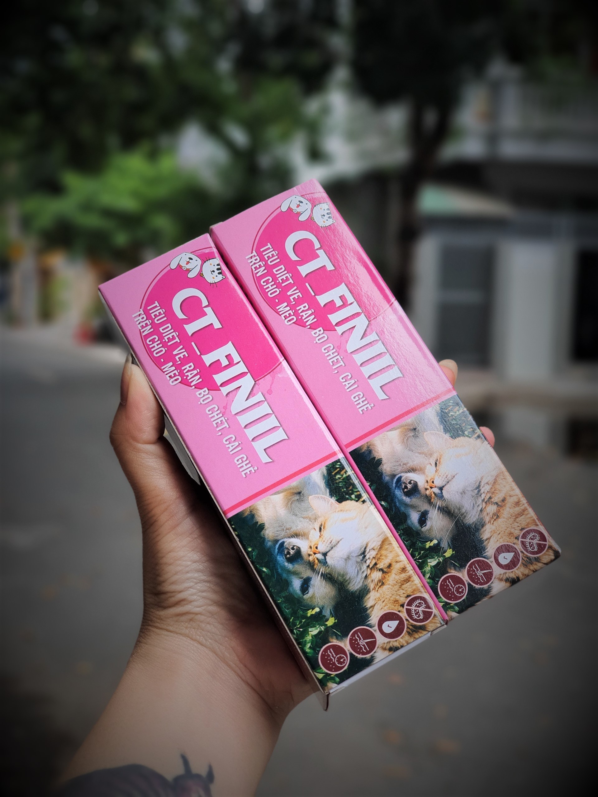 Xịt ve ghẻ chó mèo CT Finil