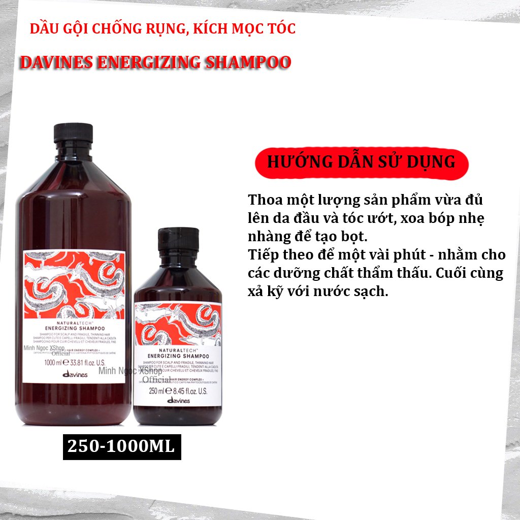 Dầu gội chống rụng tóc Davines Naturaltech Energizing 250ML - 1000ML