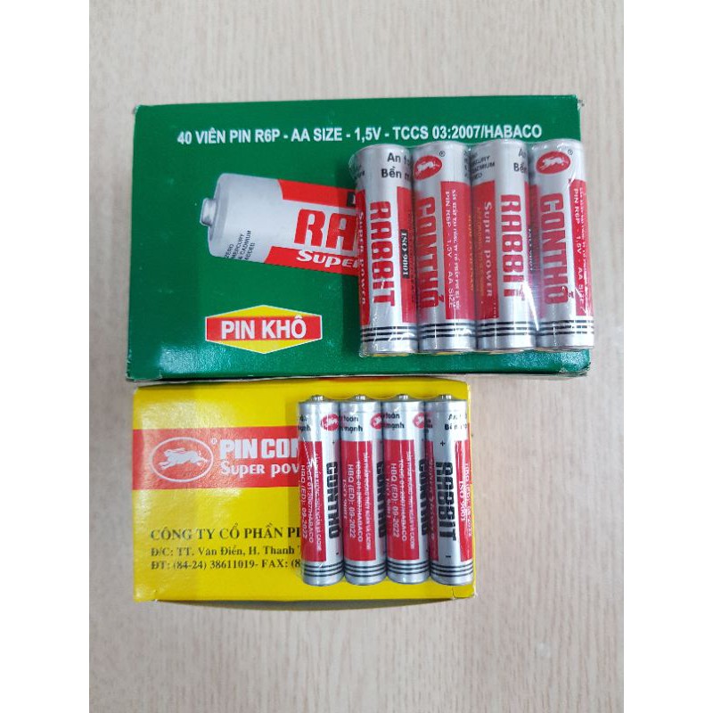 HỘP 40 VIÊN PIN CON THỎ AA/AAA