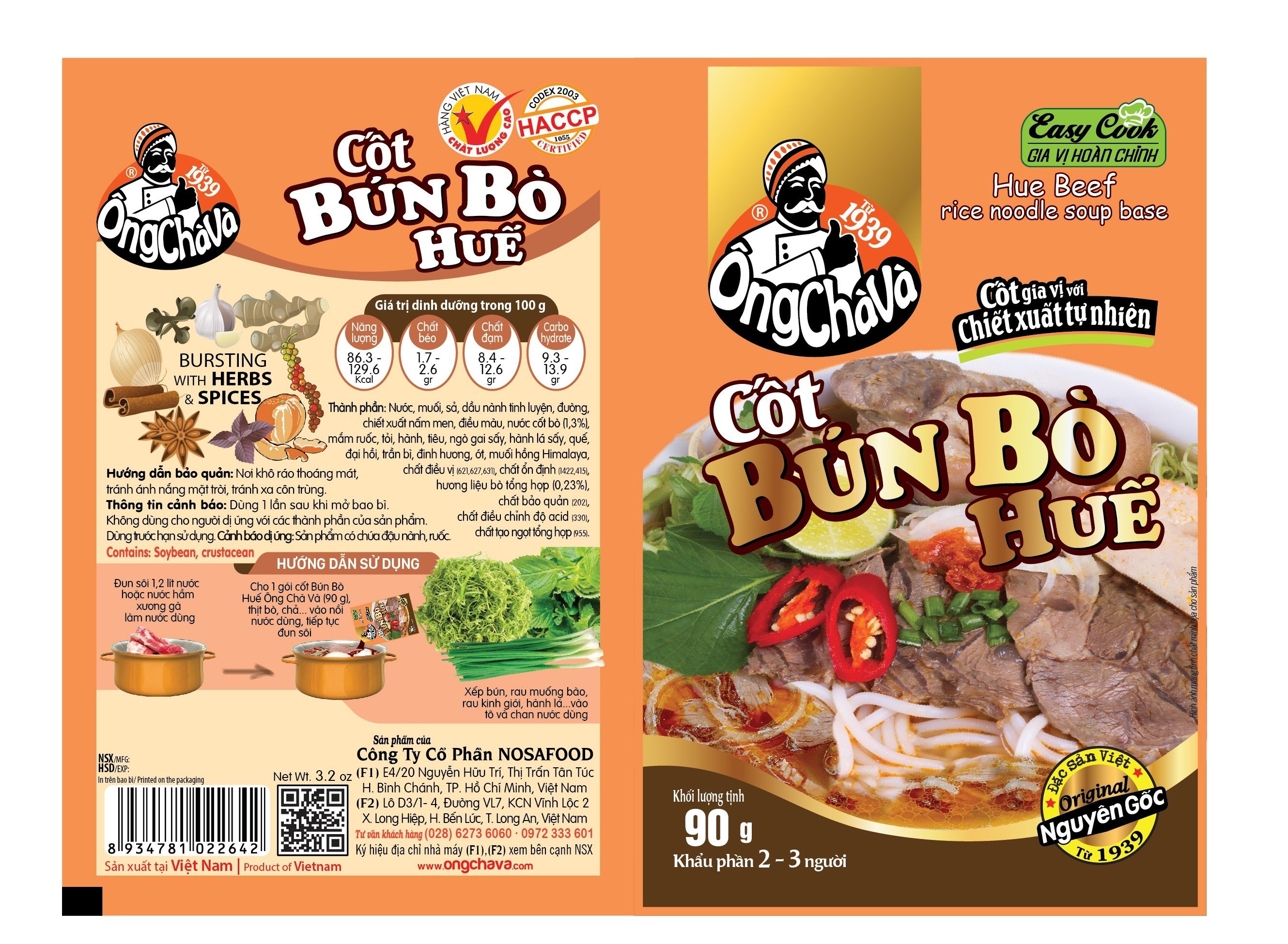 Hue Beef Rice Noodles Soup Base 90gr