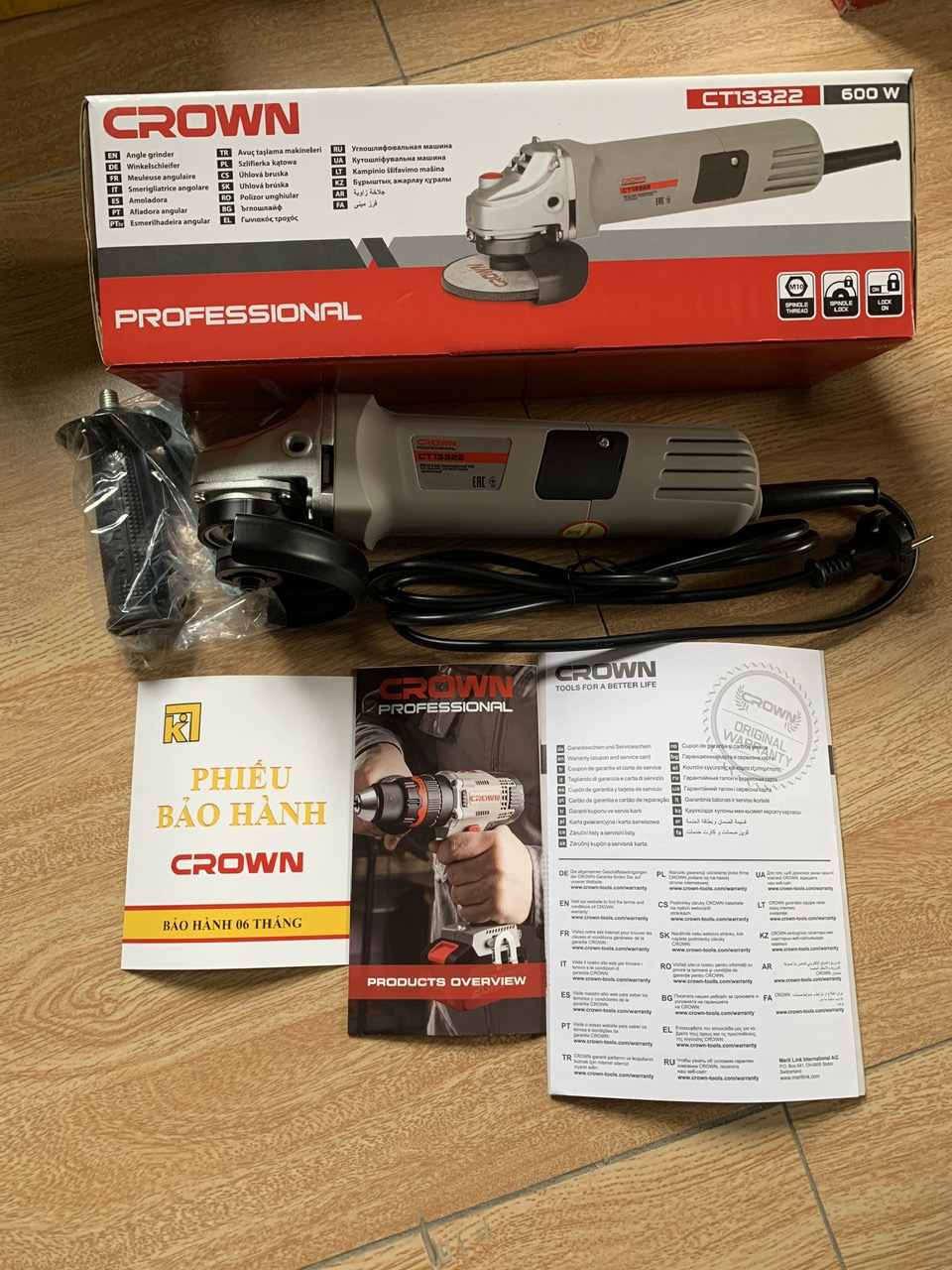 Máy Mài / Máy Cắt CROWN CT 13322 Chính Hãng (100mm / 4")