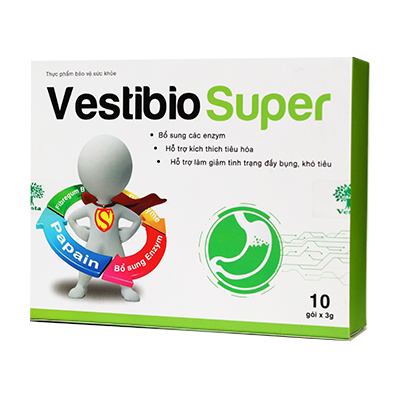 VESTIBIO SUPER – Bổ sung các enzym, kích thích tiêu hoá, giảm tình trạng đầy bụng khó tiêu ở trẻ nhỏ (10 gói)