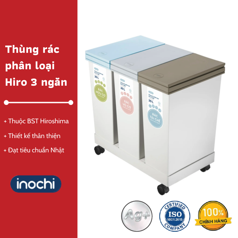 Thùng rác nắp lật Hiro 5L (loại kèm ruột) - Thùng rác gia đình Thùng ...