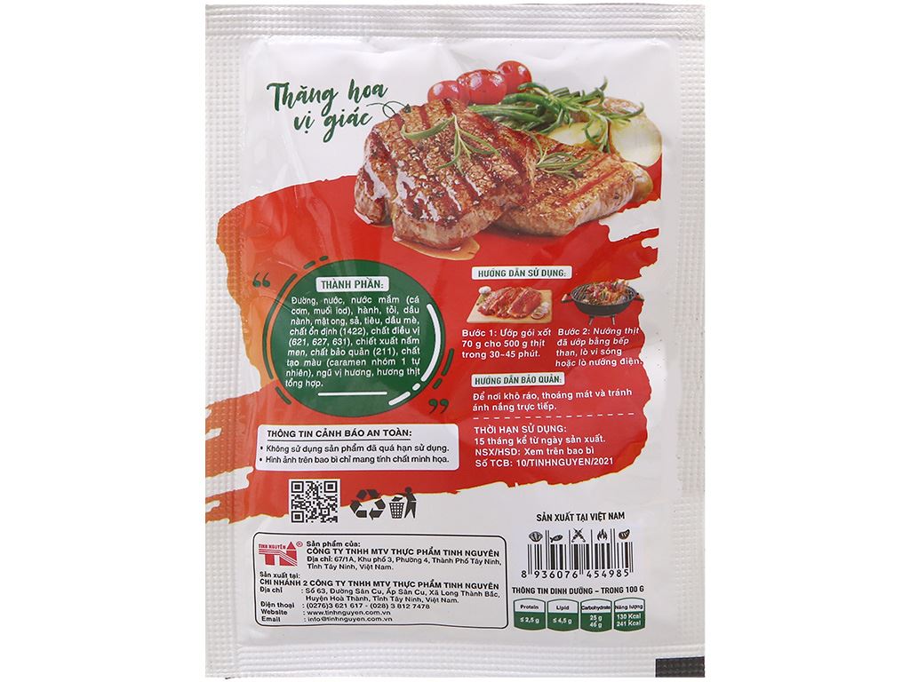 [Delly Cook] Xốt ướp thịt nướng gói 70gr