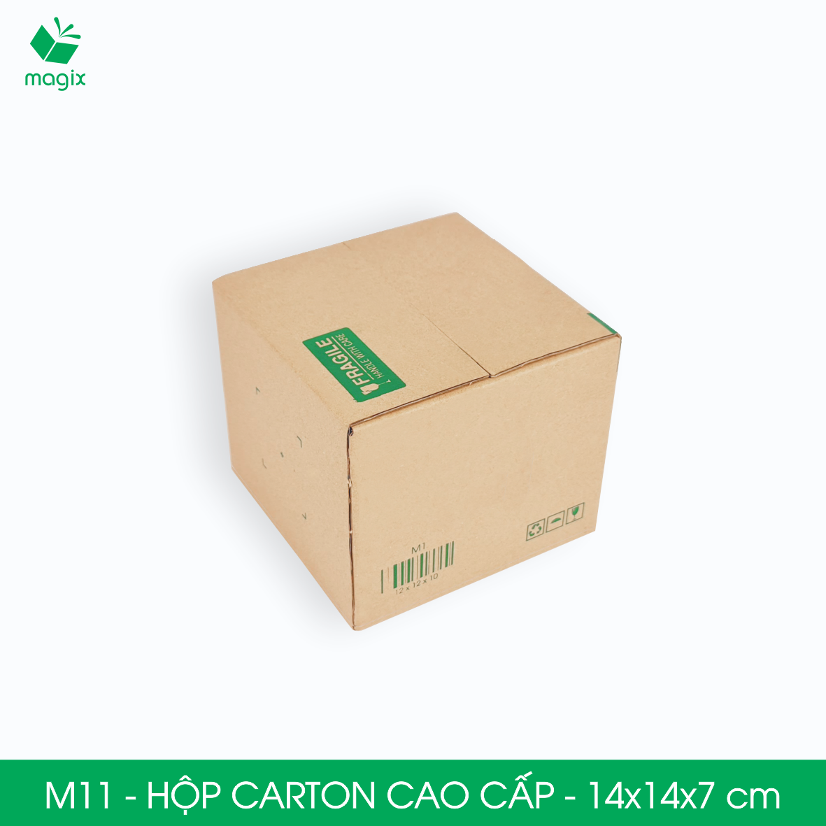 M11 - 14x14x7 cm - 60 hộp carton đóng hàng cao cấp - Thùng carton, hộp gói hàng | Magix Packaging