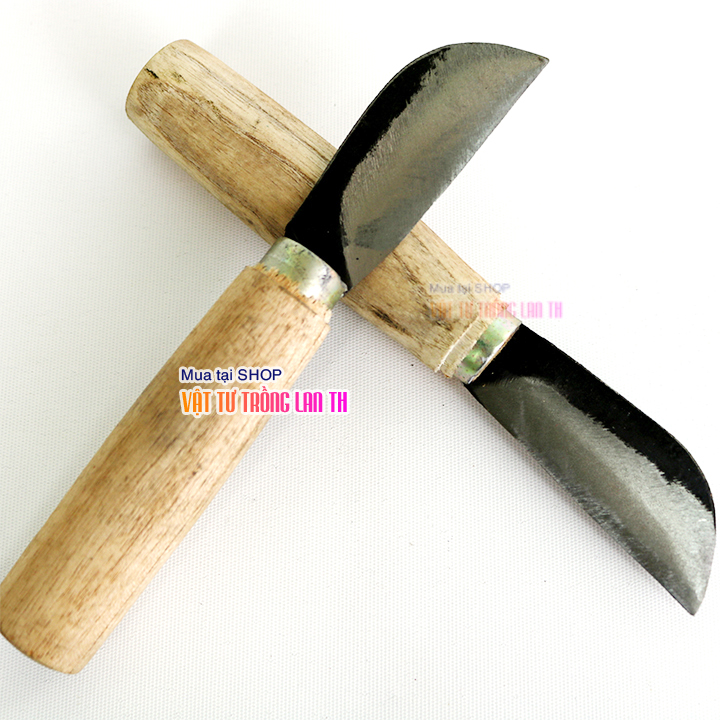 Dao ghép cành lưỡi thép đen cán gỗ