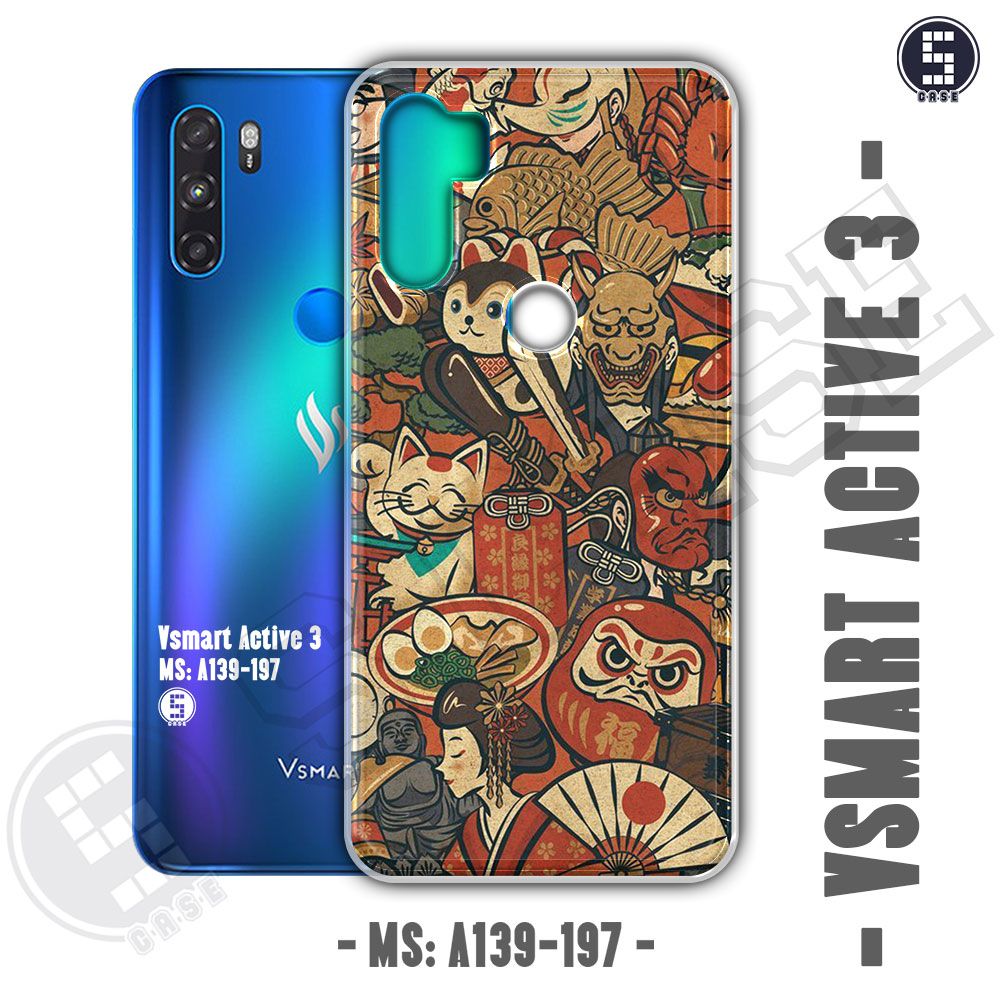 Ốp cho Vsmart Active 3 hình Tranh Nhật Bản A139-197